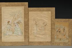 Three Unmounted Persian Paintings